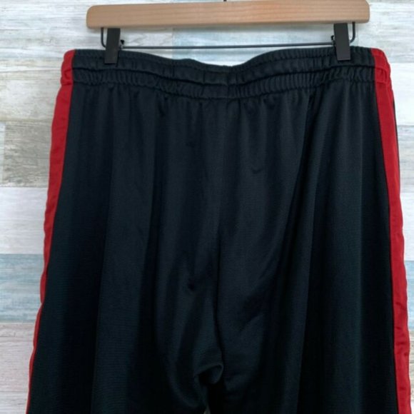Nike Classic Track Sweatpants Black Red Mesh Lined Wide Leg Athletic Gym Mens XL - Picture 5 of 8